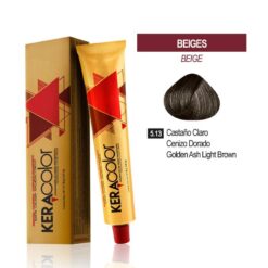 Tinte Keracolor - Castaño Claro Cenizo Dorado 5.13 Tubo 70 g
