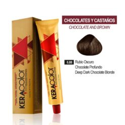 Tinte Keracolor - Rubio Oscuro Chocolate Profundo 6.88 Tubo 70 g