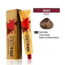 Tinte Keracolor - Rubio Medio Cenizo Dorado 7.13 Tubo 70 g