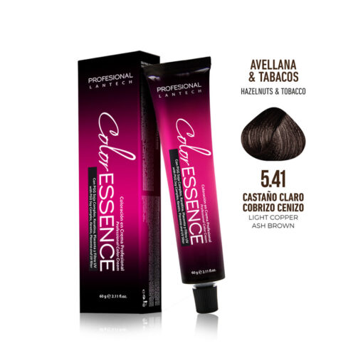 Tinte Color Essence - Castaño Claro Cobrizo Cenizo 5.41 Tubo 60g