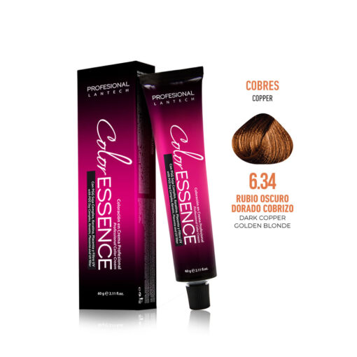 Tinte Color Essence - Rubio Oscuro Dorado Cobrizo 6.34 Tubo 60g