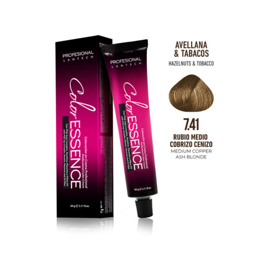 Tinte Color Essence - Rubio Medio Cobrizo Cenizo 7.41 Tubo 60g