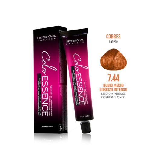 Tinte Color Essence - Rubio Medio Cobrizo Intenso 7.44 Tubo 60g