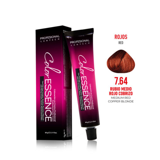 Tinte Color Essence - Rubio Medio Rojo Cobrizo 7.64 Tubo 60g