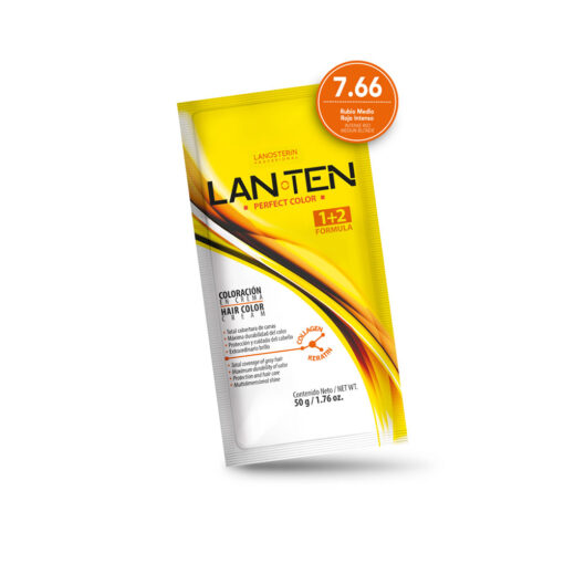 Tinte Lan Ten - Rubio Medio Rojo Intenso 7.66 Sachet 50 g