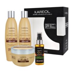 Pack Premium Kareol - Keratina - Shamp 300 ml + Acond 300 ml + Masc 300 gr + Multi Oil 60 ml