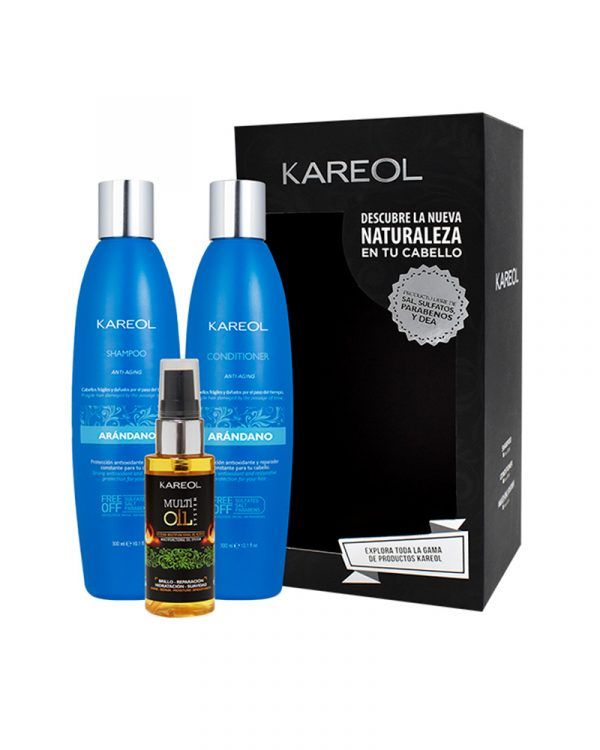 Pack Kareol - Arándano - Shamp 300ml + Acond 300ml + Multi Oil 60ml