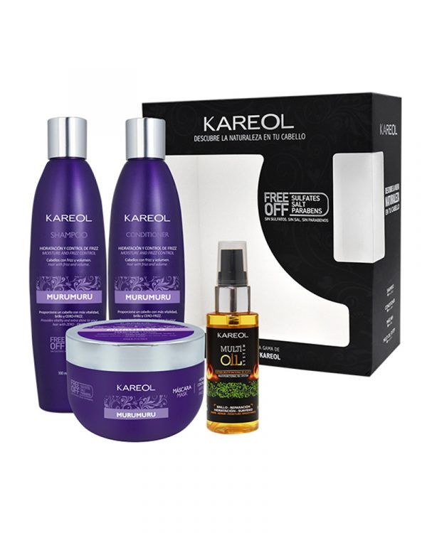 Pack Premium Kareol - Muru Muru - Shamp 300 ml + Acond 300 ml + Masc 300 gr + Multi Oil 60 ml