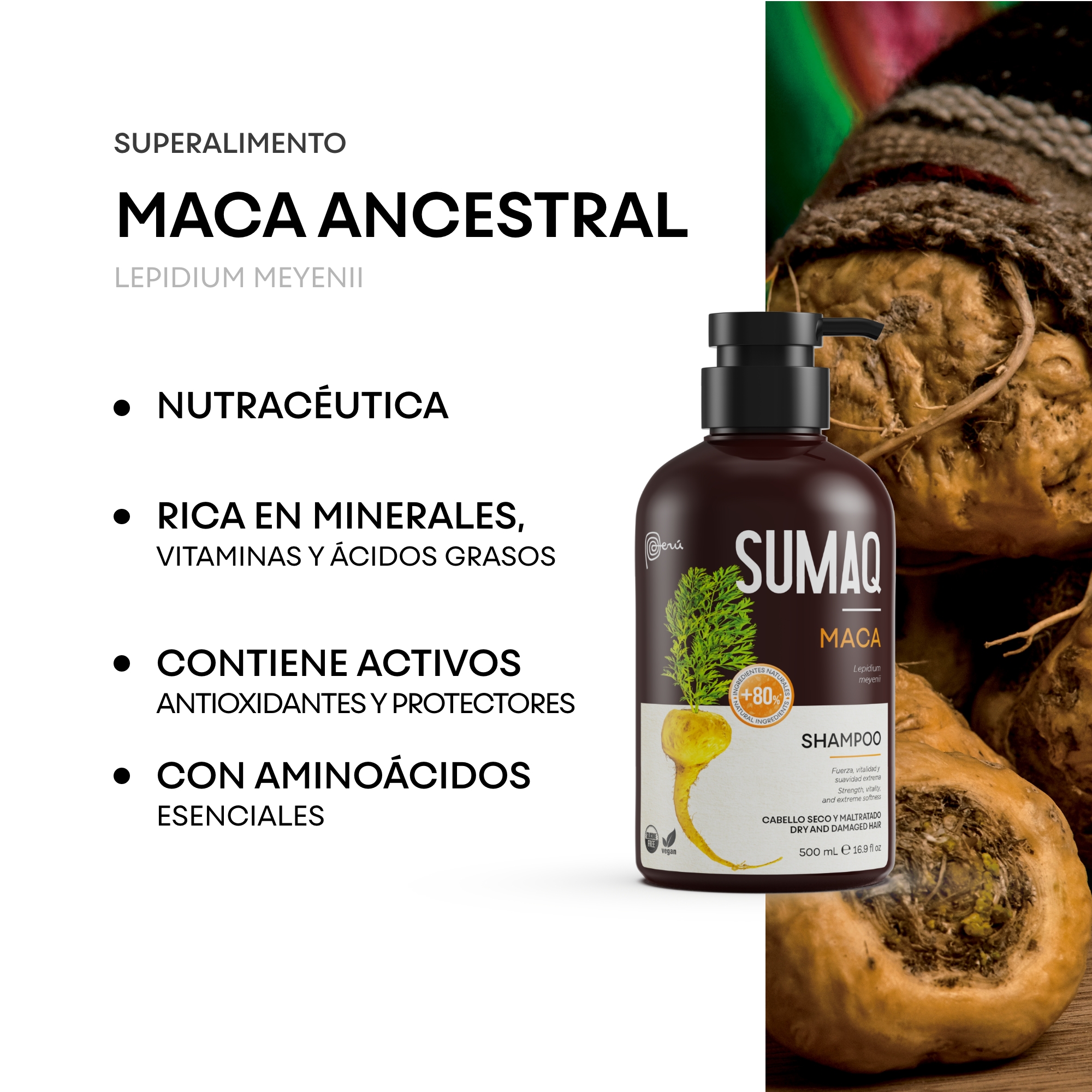 Shampoo Sumaq Maca x 500 ml - Imagen 4