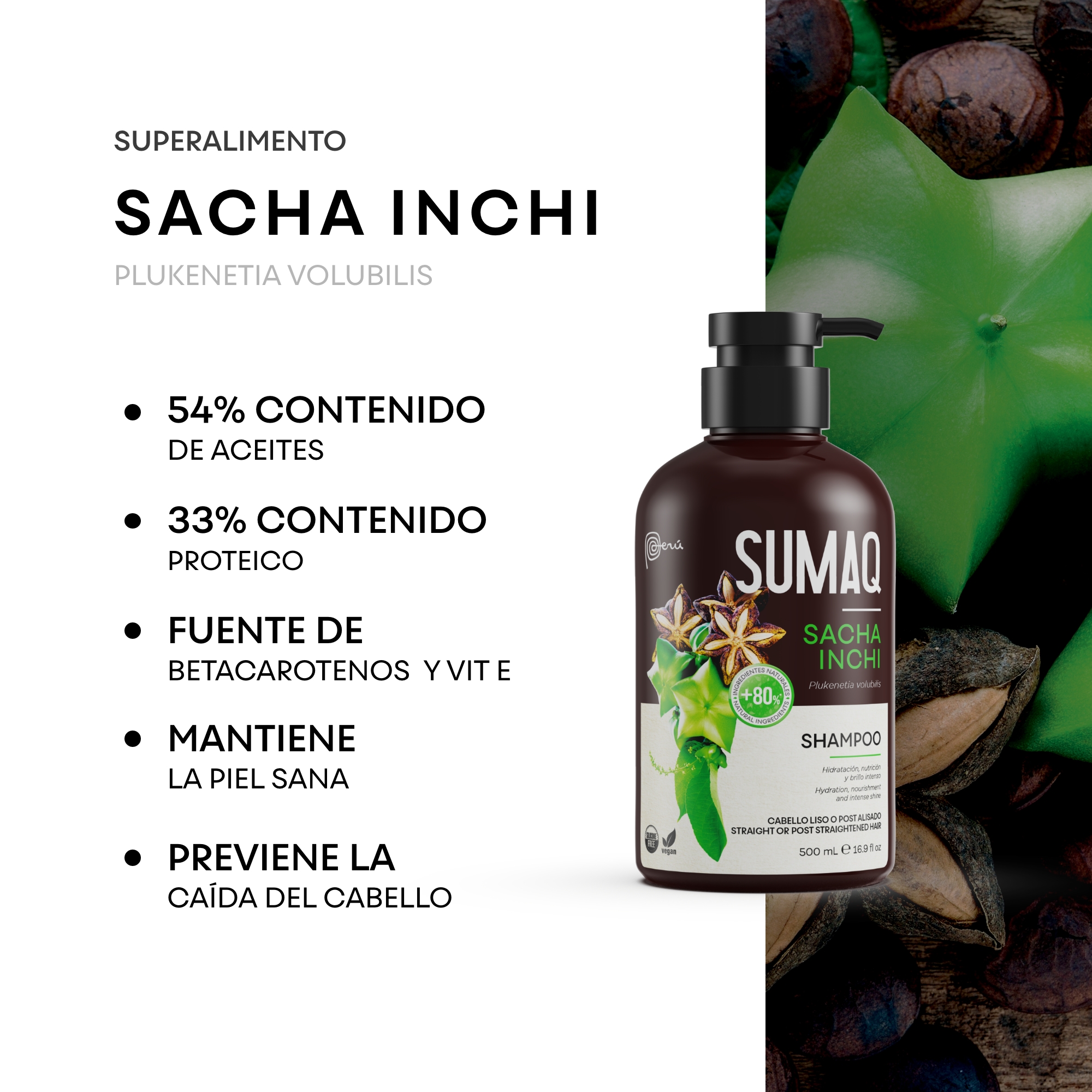 Shampoo Sumaq Sacha Inchi x 500 ml - Imagen 4