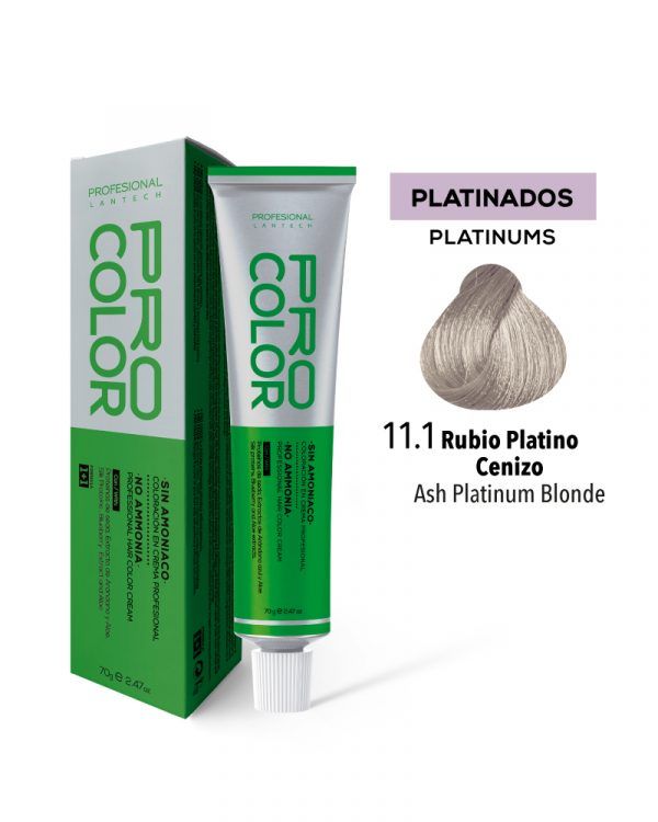 Tinte Sin Amoniaco Pro Color 11.1 Super Aclarante Cenizo X 70 G