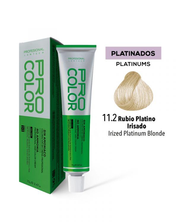 Tinte Sin Amoniaco Pro Color 11.2 Super Aclarante Irisado X 70 G