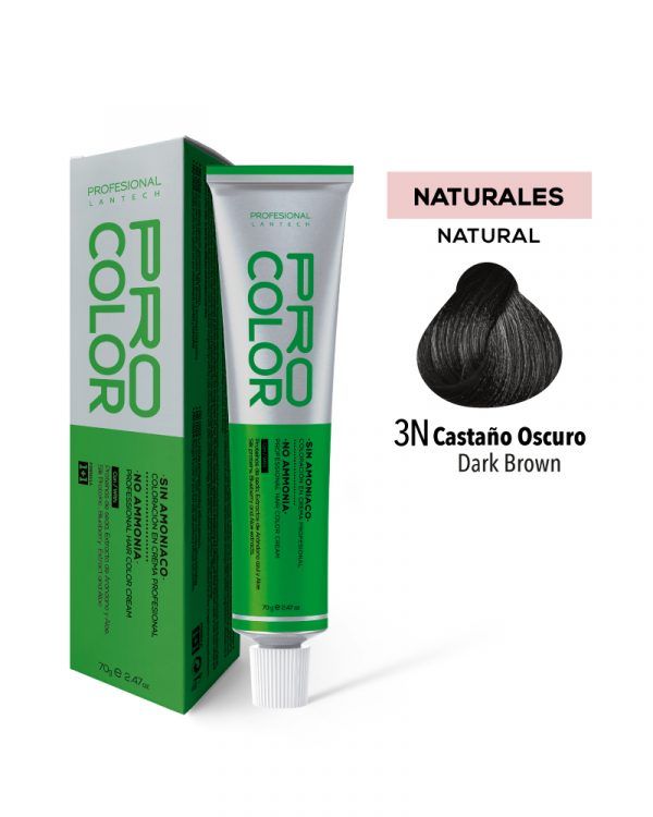 Tinte Sin Amoniaco Pro Color 3N Castaño Oscuro X 70 G