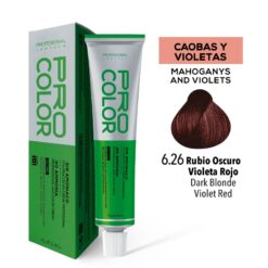 Tinte Sin Amoniaco Pro Color 6.26 Rubio Oscuro Violeta Rojo X 70 G