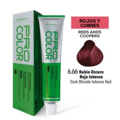 Tinte Sin Amoniaco Pro Color 6.66 Rubio Oscuro Rojo Intenso X 70 G