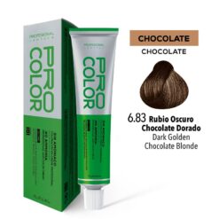 Tinte Sin Amoniaco Pro Color 6.83 Rub Oscuro Chocolate Dora X 70 G