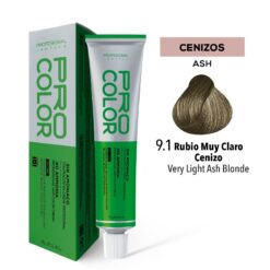 Tinte Sin Amoniaco Pro Color 9.1 Rubio Muy Claro Cenizo X 70 G