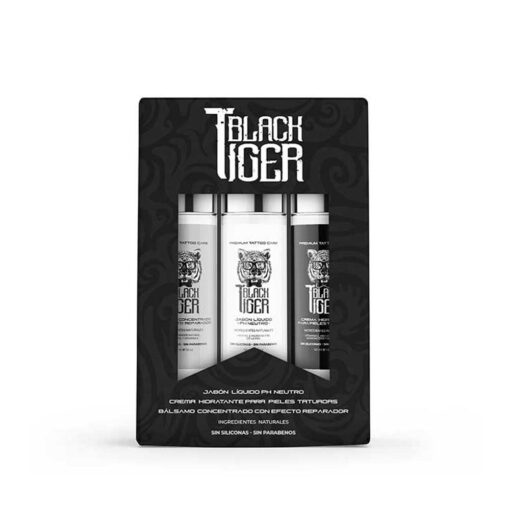 Mini Pack Black Tiger Jabón Líquido + Crema Hidratante + Bálsamo