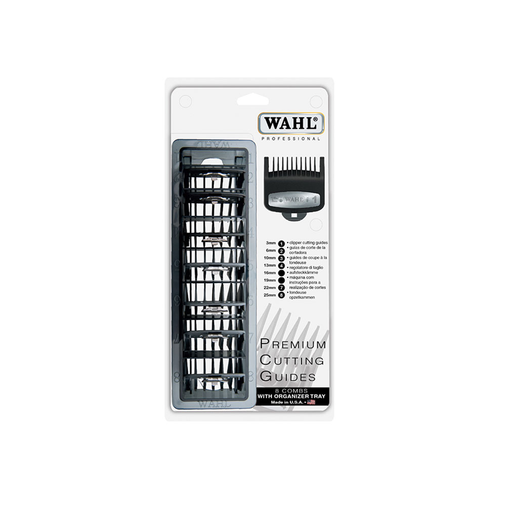 Set de Peines Guía Negros Wahl Professional Nro 1 al 8