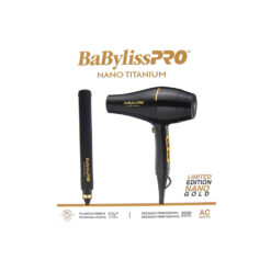 Combo De Plancha Y Secadora BaBylissPRO Gold Black - Imagen 2