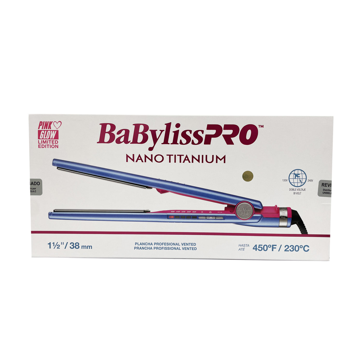 Plancha BaBylissPRO Vented 1/1.5" Blue Pink - Imagen 4