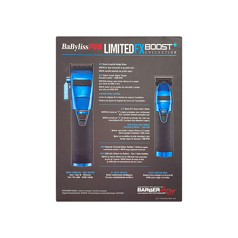 Cortadora y Patillera BARBERology Limited FX Boost+ Blue Collection - Imagen 4