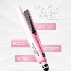 Combo BaBylissPRO Plancha Iónica + Cepillo Eléctrico Pink Black - Imagen 3