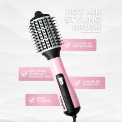 Combo BaBylissPRO Plancha Iónica + Cepillo Eléctrico Pink Black - Imagen 4