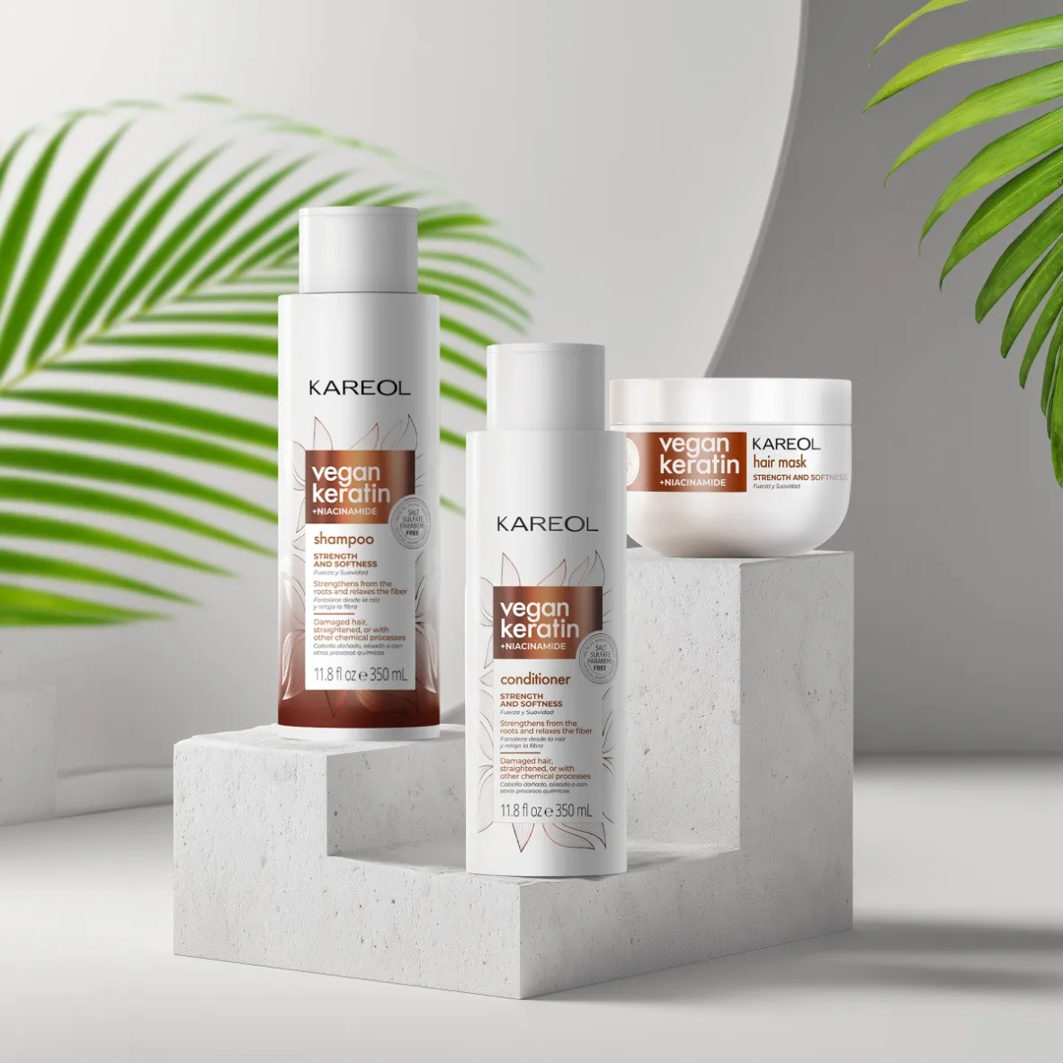 Shampoo Kareol Keratina Vegana + Niacinamide x 350 ml - Imagen 3