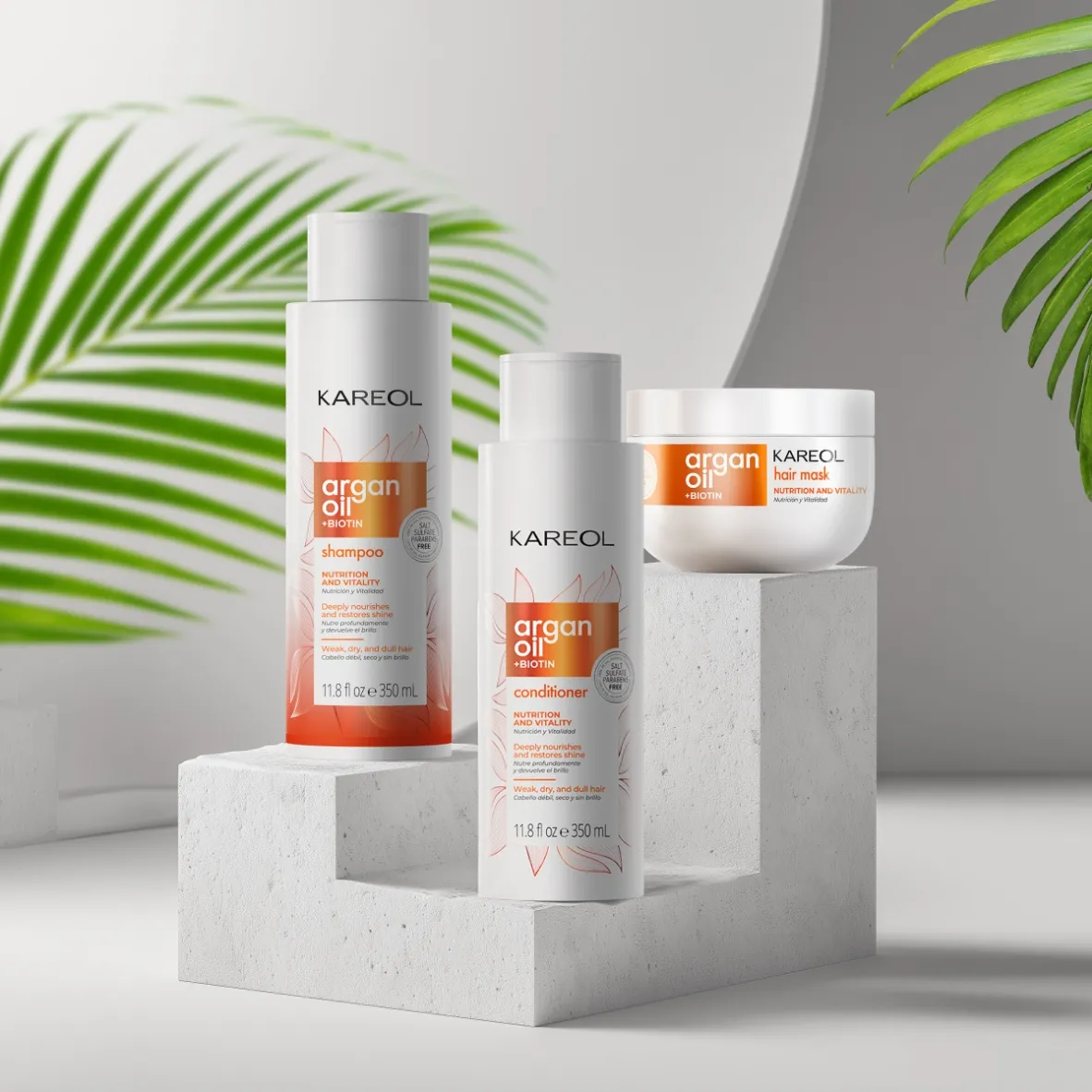 Acondicionador Kareol Argan Oil + Biotina x 350 ml - Imagen 3