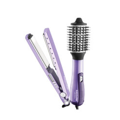 Combo BaBylissPRO Plancha Iónica + Cepillo Eléctrico Lila