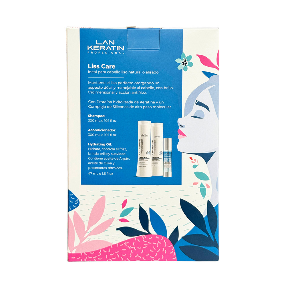 Pack Lan Keratin Liss Care - Shampoo + Acondicionador 300 ml + Hydrating Oil 47 ml - Imagen 4